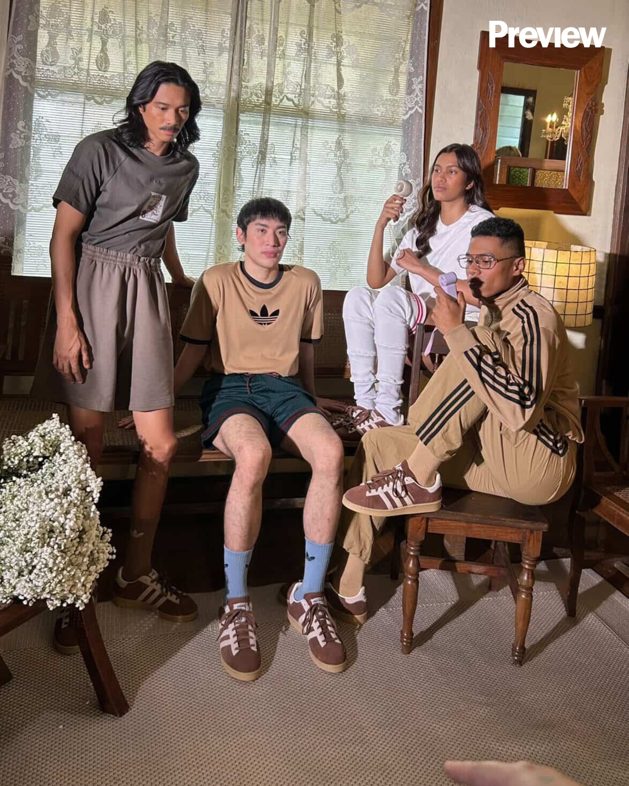 Behind-the-scenes of the Adidas x Proudrace campaign shoot.